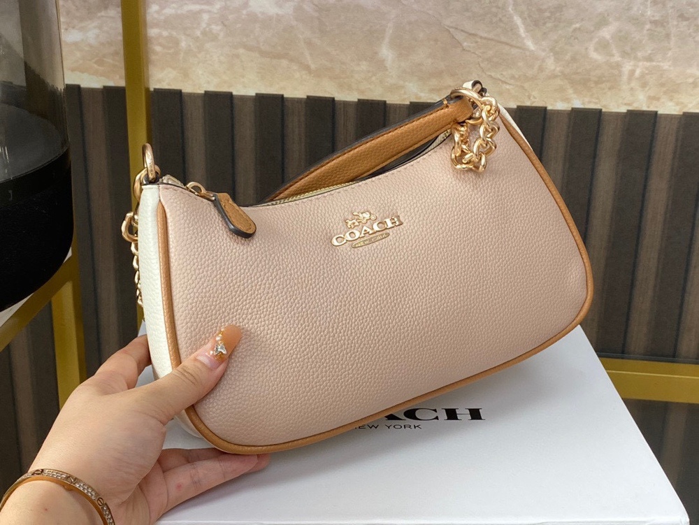 Coach color-block shoulder bag